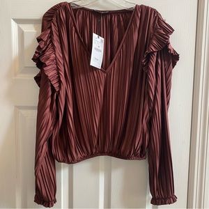 Zara Long Sleeve Top NWT SIZE L